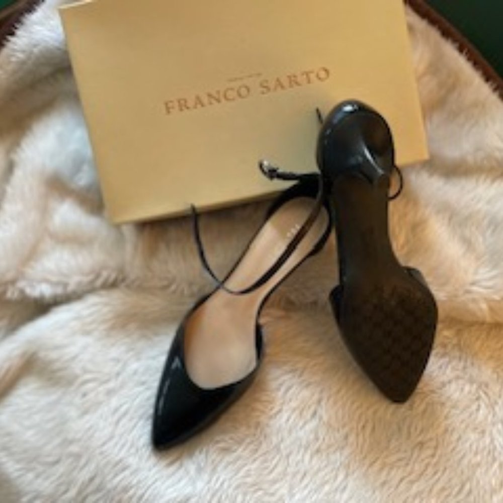 Franco Sarto Heels Black Patent size 9